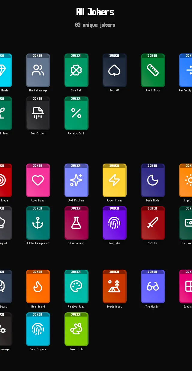 Joker synergies and scoring combos
